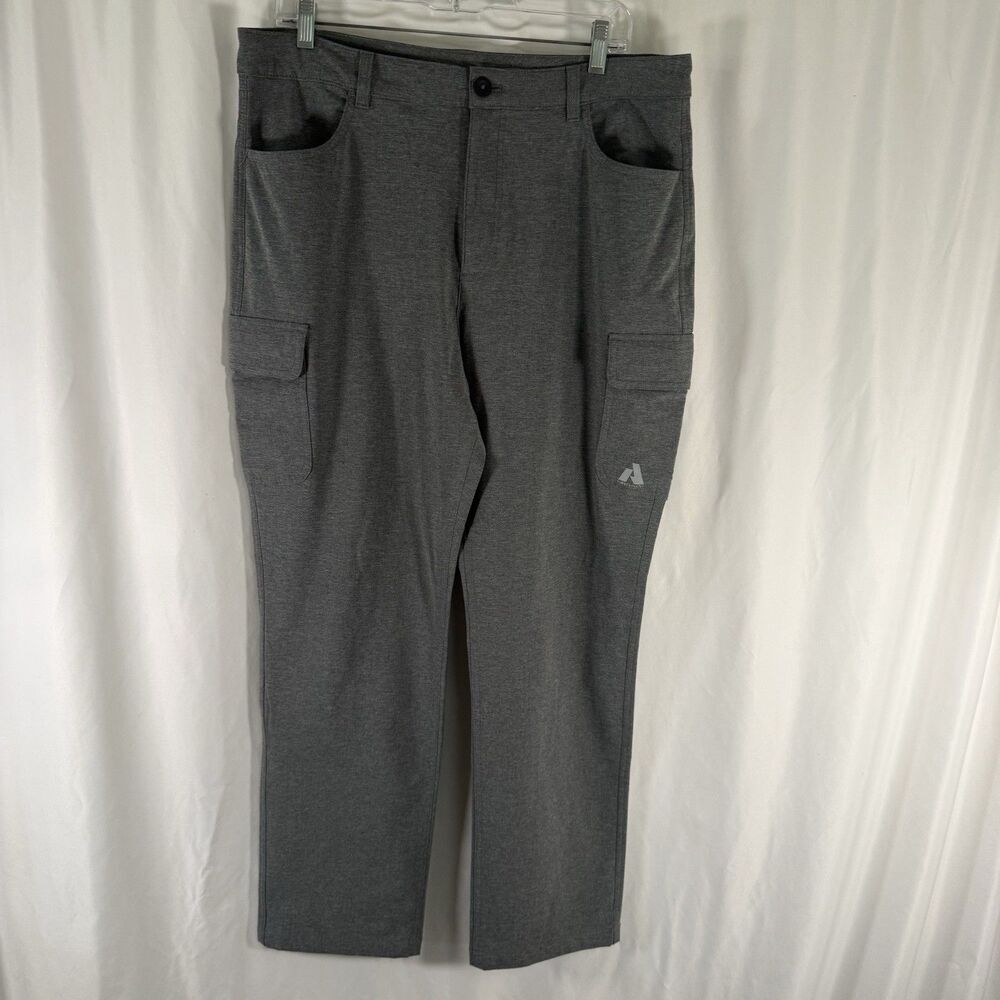 Eddie Bauer First Ascent Cargo Pants Womens 14 Grey Button Zip Hiking 30" Inseam